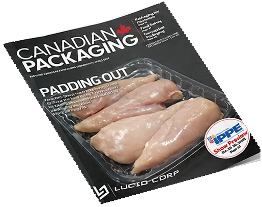 Canadian Packaging magazine — Lucid Infinity cover feature