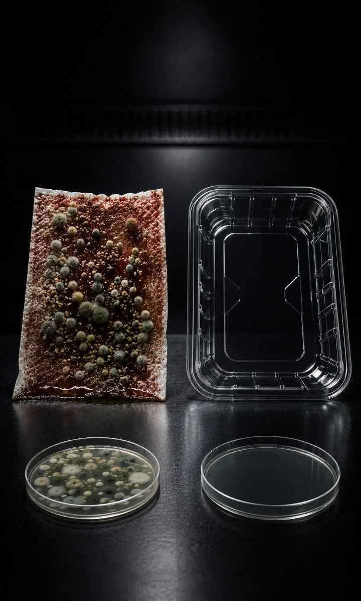 Soaker pad vs Lucid tray — bacterial comparison