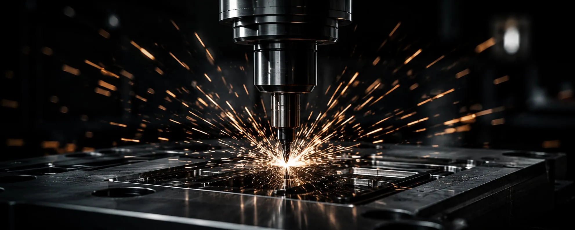 CNC drilling sparks